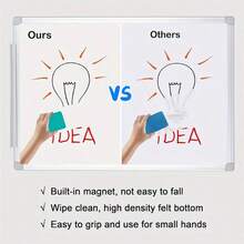 黑板擦 - 优质耐用的教室和办公用品，可快速有效地清除干擦板上的黑板污渍，学校用品，返校季