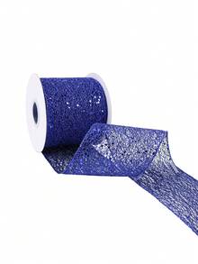 1pc 2m/Pack Christmas Decorative Wire Edge Ribbon, Powder Sprinkled Christmas Ribbon For Home Indoor Decor, Christmas Tree Ornament Home Decor Christmas Decorations Room Decor Winter