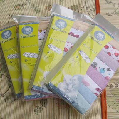 8 件婴儿柔软毛巾套装、婴儿浴巾、儿童毛巾（注意：超过 100 种花卉图案，图片中未显示图案，各种图案将随机发送）