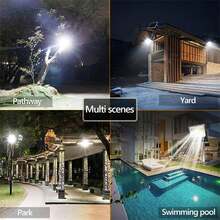 Outdoor Solar Lights, LED Solar Security Lights With Remote Control, Solar Powered, Auto On/Off Dusk To Dawn, Waterproof, Equivalent To LED Floodlight, Suitable For Yard, Patio, Garage, Garden - Black - View 2