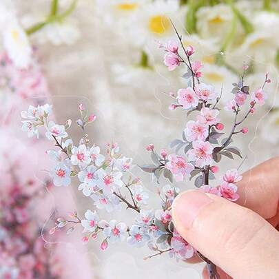 30 件/包复古植物树枝花朵贴纸适用于垃圾日记本 DIY 剪贴簿拼贴相册创意文具工艺贴纸学校用品，返校