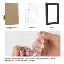 Un juego de 8 marcos de fotos decorativos (10 pulgadas 8 * 10), marcos de fotos de escritorio y de pared de 8x10, adecuados para exhibir documentos de certificado, carteles y otros marcos de fotos decorativos - Marrón - Ver 5