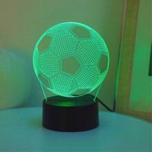 1pc Modern Geometric 3D Football Illusion LED Lamp, Creative USB Night Light With Touch Control - 7 Color Gradient, Suitable For Bedroom, Living Room Decor, Desk Lamp, Holiday, Birthday Gift, Mood Light