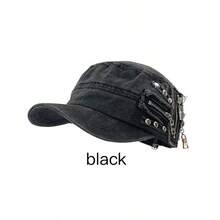 Gorra de béisbol americana de remache retro, estilo plano, de nicho para rostro de persona mayor con cabeza grande