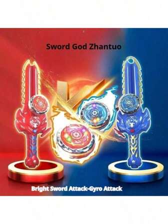 Stylish Spinning Top Sword - Alloy Spinning Top Launcher - Outdoor Multi-Player Sport - Dual Player Duel - Burst Spinning Top - Perfect Gift - Ornament - Exquisite Holiday Gift - Birthday Gift - Toy