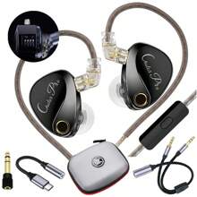 KZ Audífonos para monitoreo KZ Castor Pro - Nuevos y originales, sintonizados por Harman, auriculares internos de alta fidelidad ajustables, con micrófono, cancelación pasiva de ruido y diseño deportivo