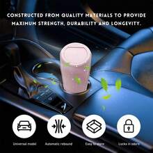 Car Trash Can Bin With Lid, Mini Leakproof Vehicle Side Door Cup Holder Trash Can With Lid, Multipurpose Organizer Portable Garbage Bin For Cup Holder Car Home Office (Pink) - Hot Pink - View 7