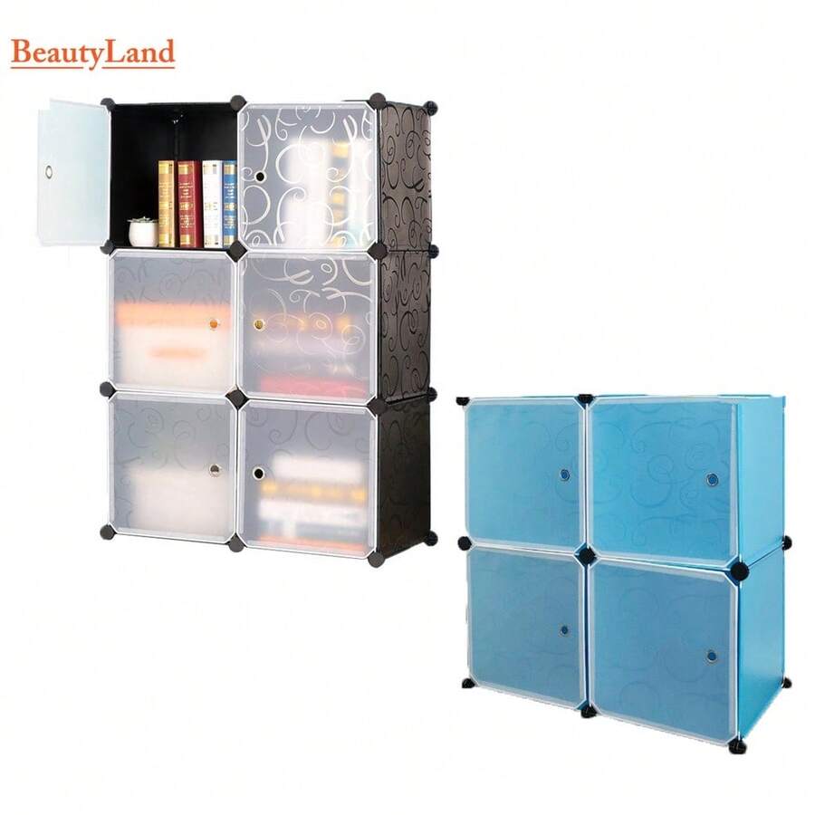 BeautyLand DIY 4 6 キューブ ベッドルーム家具 収纳キャビネット 衣類の整理 - ピンク - チェックする 1