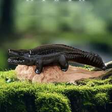 1pc Natural Crystal Obsidian Crocodile Crystal Animal Carving Creative Desktop Decor