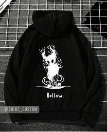 Moletom Vazio Hollow Knight Chefe Cavaleiro Oco Jogo Rei Hallownest Ovo Negro - Preto - Visão 4