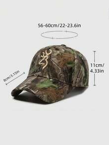 1 Mũ bóng chày ngụy trang Unisex có thêu logo con nai, Mũ đi săn câu cá đi bộ đường dài ngoài trời có thể điều chỉnh cho nam và nữ, Mũ chống nắng thoáng khí cho cắm trại, du lịch mạo hiểm, thể thao & thường ngày, Phụ kiện thời trang cho mọi mùa - A - Xem 4