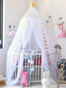 Baby Crib Mosquito Net Canopy, Children Crib Bedding Dome Tent, Princess Bed Decor For Girls, Anti-Insect (Excluding Stars)