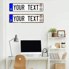 Customized Retro Metal Sign - Wall Art With Personalized Text For Living Room, Hallway, Office, With 2 Font Options - 10.01 X 40.01cm Vintage Home Decor - Durable Wall-Mounted, Battery-Free