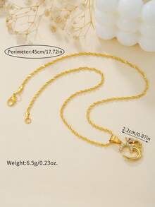 1pc New Design Symbol Pendant Necklace, Unisex Yoga Chain, OM Religious Jewelry Accessory Used In - Multicolor - View 7