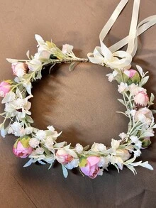 手工旋转真花花环，气质优美，时尚，适合各种场合