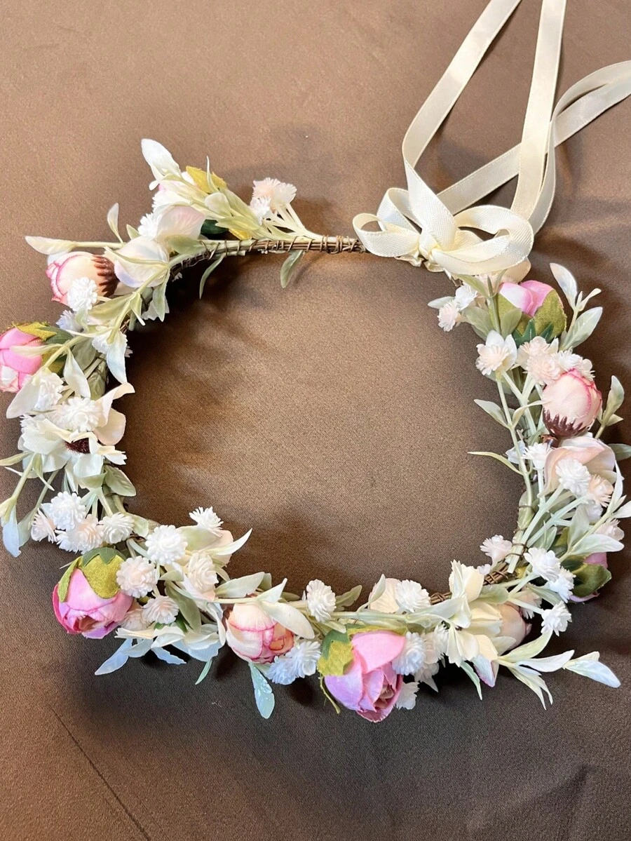 手工旋转真花花环，气质优美，时尚，适合各种场合