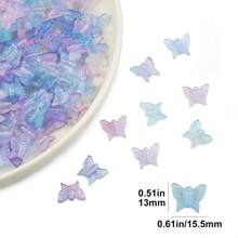 Suministros para hacer joyas con cuentas con estilo de mariposa para hacer collares, pulseras, llaveros, decoración de pasteles, estilo de verano