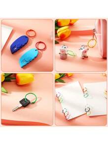 Colorful Metal Loose Leaf Rings - Variety Of Bright Colors, With Keychain Function, Suitable For Albums, Stationery, Keys And Other Loose Leaf Rings - 1.18 Inch Iron Openable Rings, Glossy Surface, Stationery Organization | Multicolor Office Supplies | Smooth-Faced Rings, File Organization For Office, School And Home, Index Card Binder Rings, Notebook Loose Leaf, Binder Rings, Scrapbook Rings, School Supplies, School Supplies,Back To School