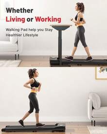 Homefitnesscode Electric Treadmill 110x49cm With Remote Control And LCD Screen For Home And Office - 黑色 - 查看 1