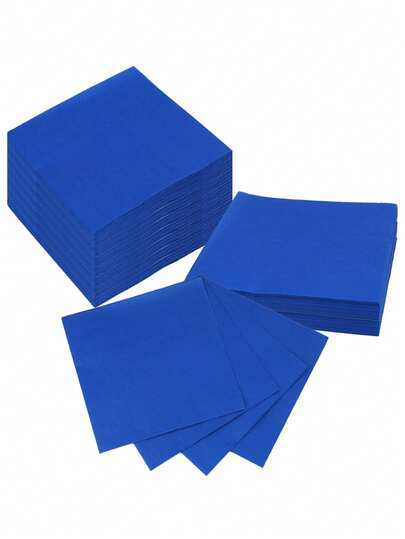 20 st/40 st/60 st/set Blå festservetter, 2-lagers mjuka pappersservetter, utvikt storlek 25 cm * 25 cm, lämplig för: Bröllop, Tebjudning, Födelsedagsfestdekoration, Festdekoration, Festtillbehör, Högtidsdekoration, Högtidstillbehör