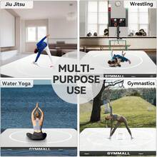 Wrestling Mat Inflatable 5FT/10FT/13FT, Foldable 4" Thick Jiu Jitsu Mats For Home Outdoor Indoor, Waterproof PVC Mat For Gymnastics, Water Yoga, PE Training, BJJ, MMA, Grappling, Judo, Boxing - Black - View 6