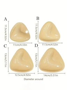 2 Packs Breathable Triangle Silicone Adhesive Bra With Double Sided Brush Adhesive, Invisible Nipple Cover - Polyester, Non-Woven, Hand Washable, Great For Confidence Boosting, Confidence Bra | Simple Design | Breathable Fabric