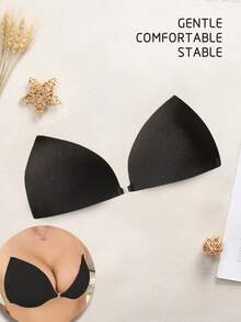 2/1 Pc Invisible Backless Bra - Seamless Adhesive Cups, Transparent Straps, 3-Way Styling For Summer Dresses - Multicolor - View 15