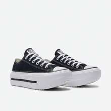 Converse 女款 Chuck Taylor 帆布厚底低帮鞋 A15490C - 黑色 - 查看 1