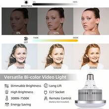 45W 3 Colors Temperature Softbox Lighting Kit, Photography Studio Light With 19.7"X27.5" Reflector And Remote | Professional Photo Studio Equipment For Portrait Video - 19.7"X27.5" - 查看 6