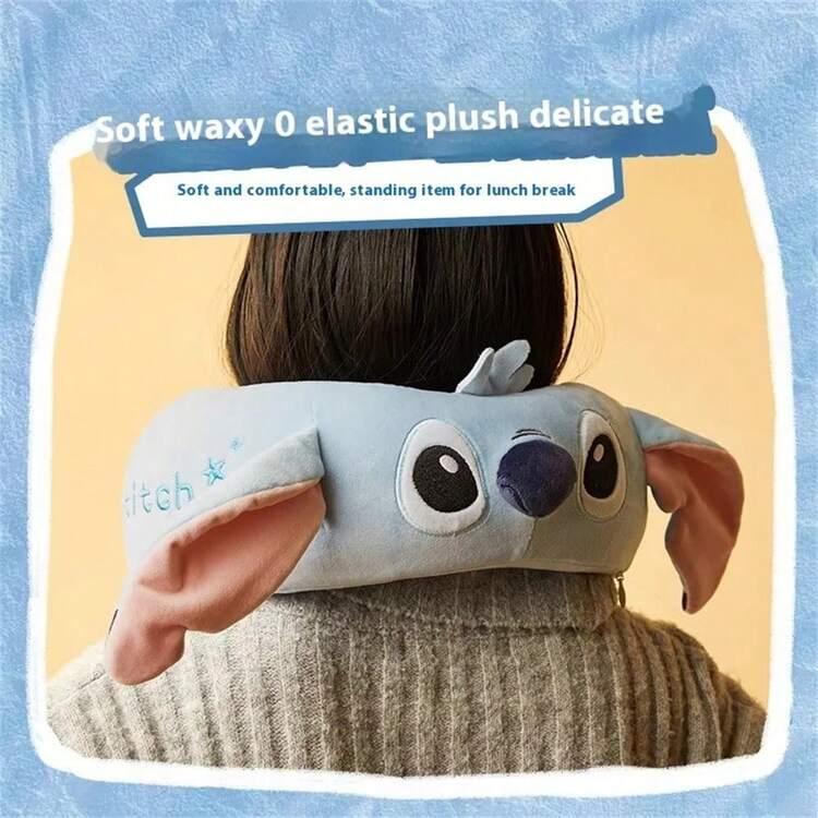 Miniso Stitch记忆棉颈枕旅行柔软舒适矫形颈椎支撑U型枕飞机汽车办公室适用 - 藍色 - 查看 2