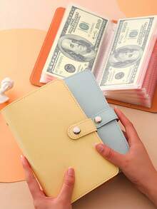 [Cash Storage]Cash Storage Notebook With 50pcs Of Inner Can Hold 100 Banknotes, With Banknote Photos, Stamps, Bank Card Storage Book A6 Large Capacity Cash Storage Notebook - Multicolor - View 7