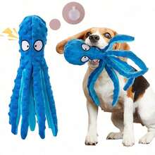 Squeezing Dog Toy For Puppy Breeding Game, Wrinkled Interactive Plush Chewing Dog Toy Octopus For Hiding And Searching, And Puppy Toothing, Perfect For Puppies, Small And Medium Sized Dogs, Set Of 1 (Blue) - Multicolor - View 9