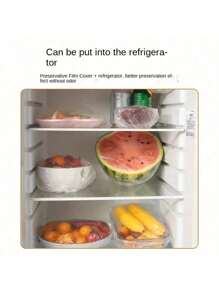 100 piezas Película extensible descartable para alimentos, Cubierta descartable para alcachofa de ducha, Bolsa de encogimiento multiusos descartable, Cubierta descartable para zapatos engrosada, Película extensible para cocina, Cubierta elástica y telescópica para preservar alimentos refrigerados en el hogar