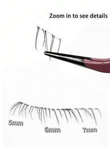 Clear-Cold Ice-Like Eyelashes, Handmade Natural Looking False Eyelashes, Transparent Messy Cartoon Style - Black - View 5