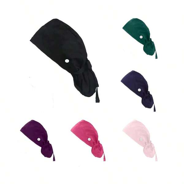 Adjustable Working Cap Working Hat Sweatband, Elastic Bandage Tie Back Hats 1pc