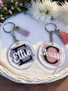 带流苏的个性化姓名钥匙扣、定制首字母和姓名钥匙扣、定制亚克力钥匙扣、教师、婚礼字母钥匙扣、圣诞礼物、钥匙扣、个性化礼品、钥匙扣、钥匙扣、送给男朋友的礼物、男朋友礼物、定制礼品、个性化钥匙扣、个性化、定制钥匙扣