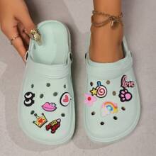 Zapatos, sandalias, pantuflas, ropa de verano para uso exterior para mujeres, interior del hogar antideslizante, sandalias para ducha de baño del hogar de Eva, pantuflas para mujeres suaves, cómodas y resistentes al desgaste, accesorios manuales DIY