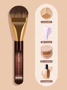 MAANGE 2 set di pennelli da trucco professionali, pennello per fondotinta e correttore, pennello per fondotinta liquida, strumenti da trucco con fibra morbida, facili da trasportare, set adatto come regalo per donne e ragazze