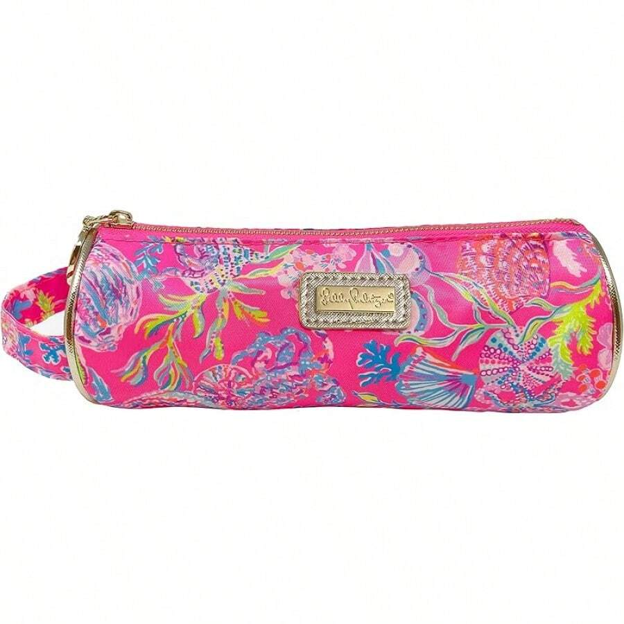 Estuche para lápices rosa, bolsa/estuche de viaje lindo con asa de transporte y cierre de cremallera, Viva La - Conchame algo bueno - Ver 1