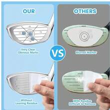 三合一高尔夫冲击标签胶带，训练辅助 - 白色 - 查看 6