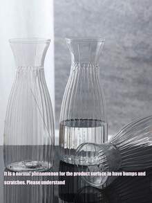 1 pieza Jarrón de plástico a rayas, jarrón transparente, artesanía de arreglo floral DIY, adecuado para diversos ramos y exhibiciones de decoración DIY, festivales y decoración del hogar, adecuado para decoración de mesa, bodas, familias, cenas, suministros de decoración de jarrón