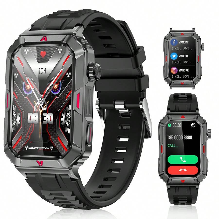 Reloj inteligente deportivo Futurem con función de llamadas Bluetooth, resistencia al agua IP67, pantalla táctil HD de 1,57 pulgadas.
