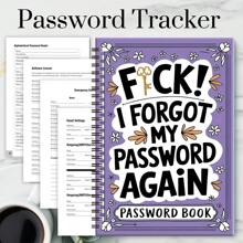 Cuaderno espiral con contraseña interesante, libro de almacenamiento de contraseñas: nunca talla grande volverás a perder tus contraseñas, diario de recuperación de contraseñas, para inicios de sesión en Internet y computadora, registro de sitios web, nombre de usuario, contraseña, almacenamiento de contraseñas en el hogar u oficina, artículos de oficina