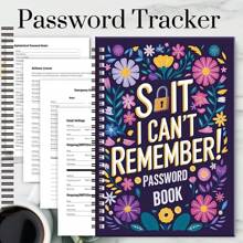 Cuaderno espiral con contraseña interesante, libro de almacenamiento de contraseñas: nunca talla grande volverás a perder tus contraseñas, diario de recuperación de contraseñas, para inicios de sesión en Internet y computadora, registro de sitios web, nombre de usuario, contraseña, almacenamiento de contraseñas en el hogar u oficina, artículos de oficina