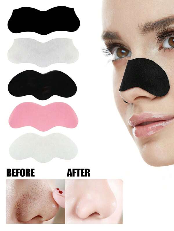 100/50/30/10 Nose Cleaning Patches, (Please Pay Attention To The Tutorial On Using The Second Image)Blackhead And Acne Removal, Pore Cleaning, Oil And Dirt Adsorption, Nose Facial Mask, Nose Patches, Blackhead Patches, Deep Cleaning, Blackhead And Acne Closure, Tightening And Shrinking Pores, Suitable For Personal Cleaning And Care, Beauty Salon Beauty, Nose Cleaning Products,