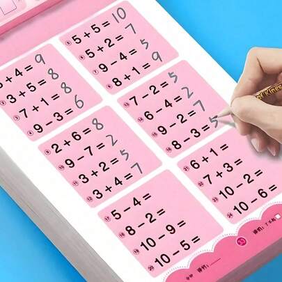 1 quyển Sổ tay toán luyện tập hàng ngày dành cho trẻ em - Bài tập cộng, trừ, phân tích và thành phần theo định dạng dọc và ngang, 80 trang (bao gồm một số ký tự tiếng Trung Quà tặng tất cho thanh thiếu niên, Quà tặng tất cho bé trai tuổi teen, Đồ chơi cho bé trai, Quà tặng tất cho bé gái, Đồ chơi cho bé trai, Quà tặng tất cho trẻ em>Trò chơi trí não, Đồ chơi trẻ em, Đồ chơi cho bé trai tuổi mới lớn