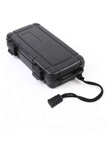 5pcs Cigar Box Business Travel Outdoor Shockproof Humidifier Storage Box, Moisture-Proof, Airtight - Black - View 7