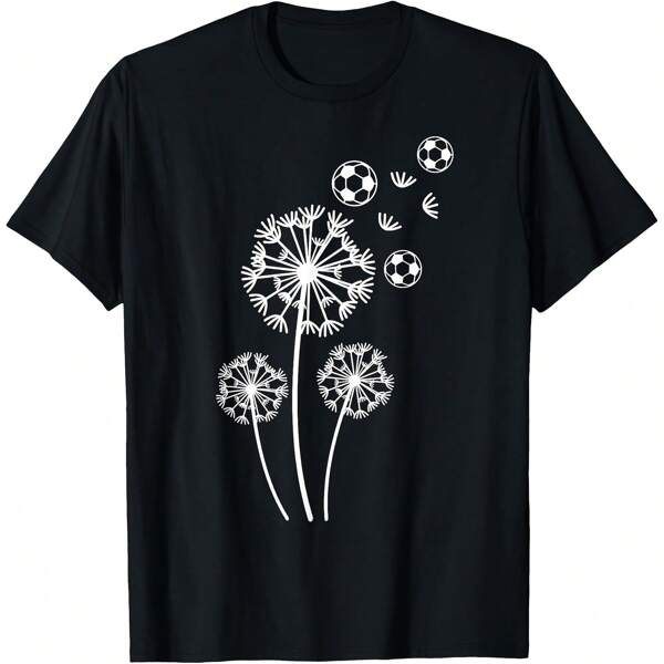 Dandelion Soccer Ball For Soccer Player Cool Soccer Lover T-Shirt