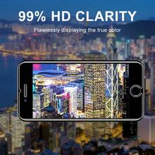 3 piezas de protector de pantalla compatible con iPhone 6, 6S, 7, 8, SE2, SE3, cobertura parcial de vidrio para SE 2020, SE 2022 - transparente - Ver 3