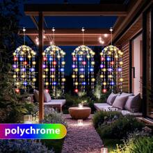 Luces decorativas colgantes de jardín solares, Luces en forma de medusa de 256 LED con alambre de cobre con 8 modos, luces de hadas resistentes al agua IP44, para fiestas de verano, jardines, pérgolas, bodas, pabellones y centros comerciales
